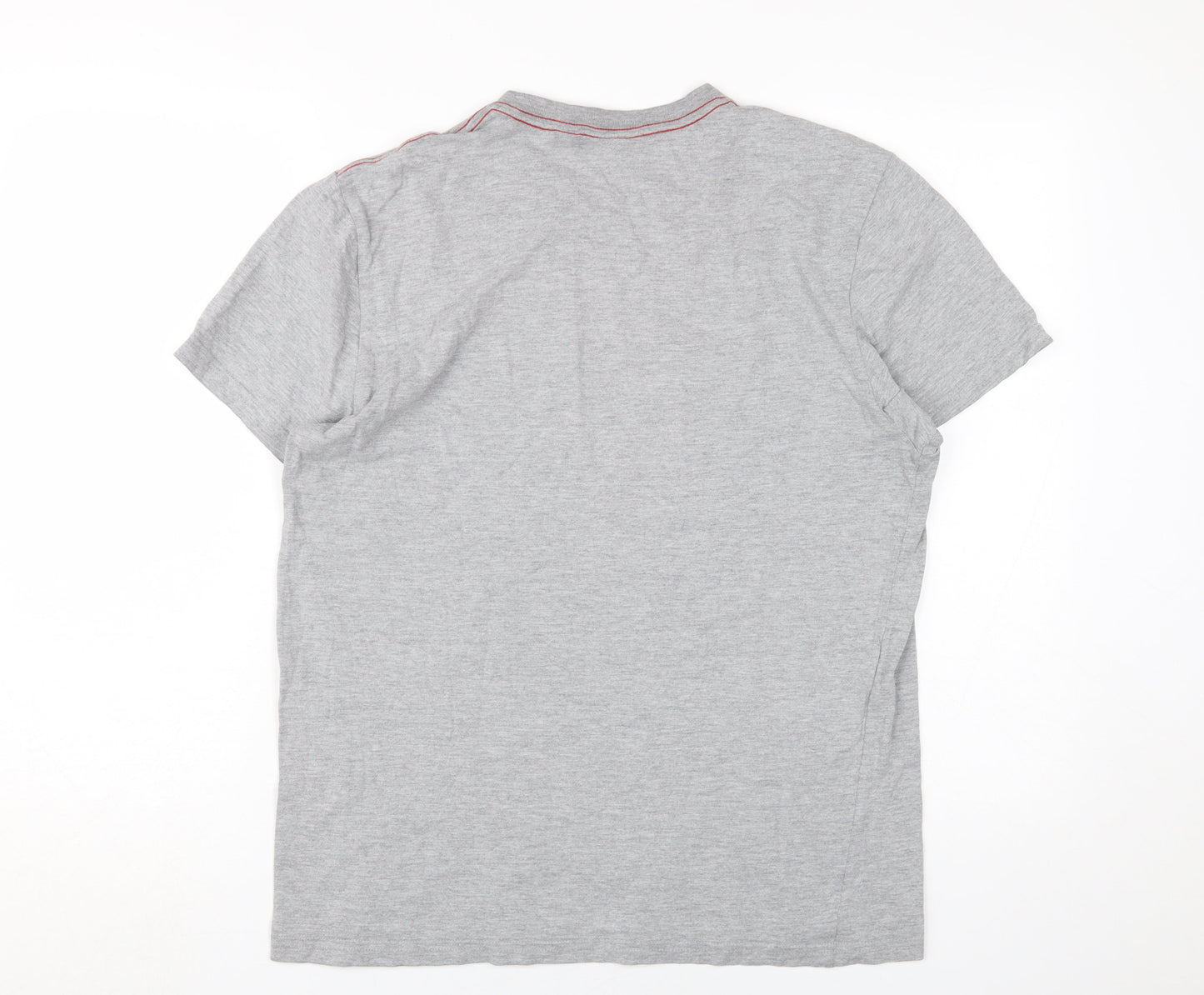 DKNY Men's Grey Graphic Cotton Crew Neck T-Shirt, M