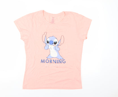Preloved Disney Women's Pink XS Stitch T-Shirt - Front