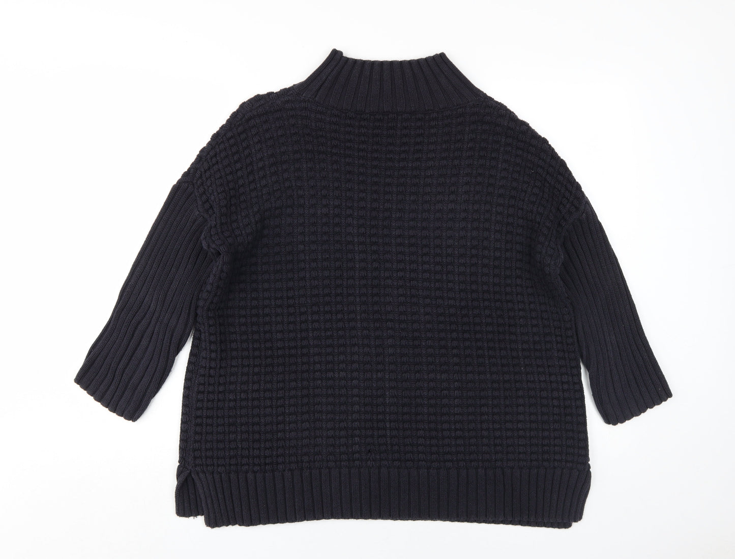 French Connection Women's Black XS Waffle Knit Jumper