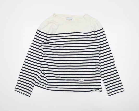 MIYUKI-ZOKU Striped Unisex Boat Neck T-Shirt M