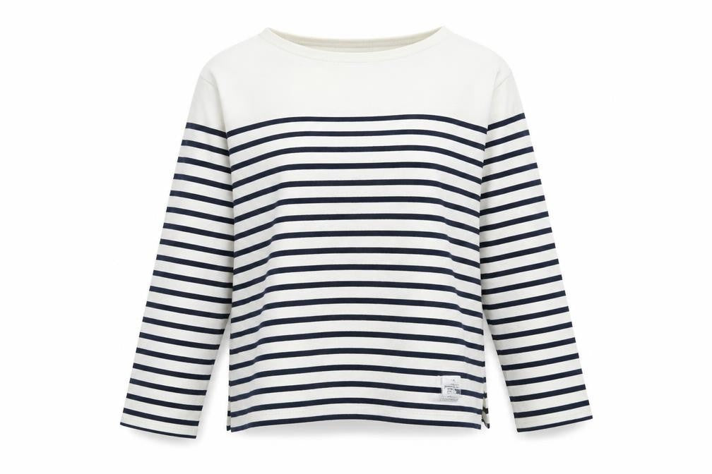 MIYUKI-ZOKU Striped Unisex Boat Neck T-Shirt M