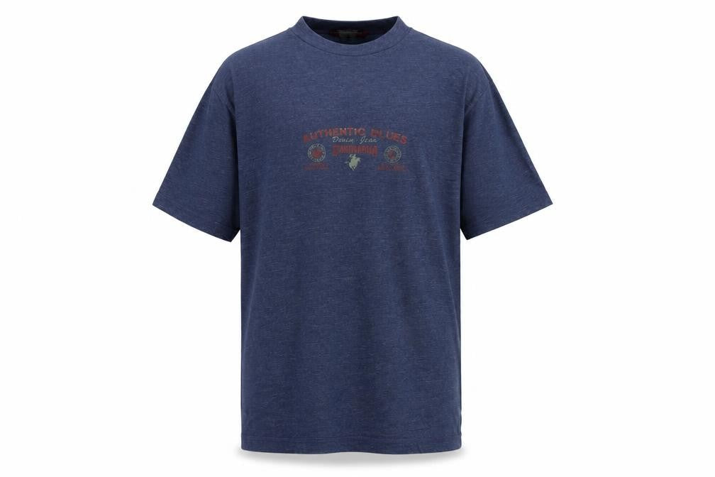 Authentic Men’s Blue Cotton Acrylic T-Shirt