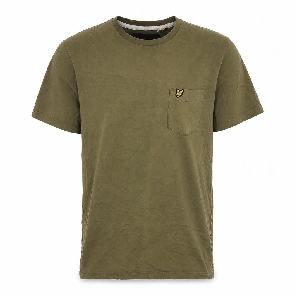 Lyle & Scott Men's Green Crew Neck T-Shirt, Size M