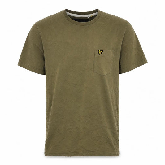 Lyle & Scott Men's Green Crew Neck T-Shirt, Size M