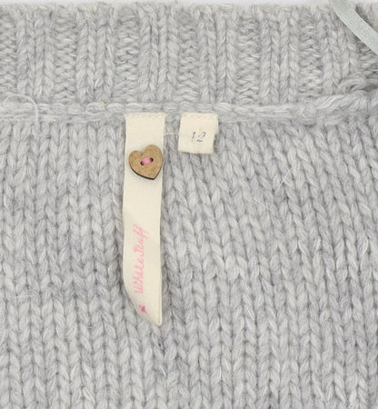 White Stuff Women’s Grey Cable-Knit Jumper Size 12