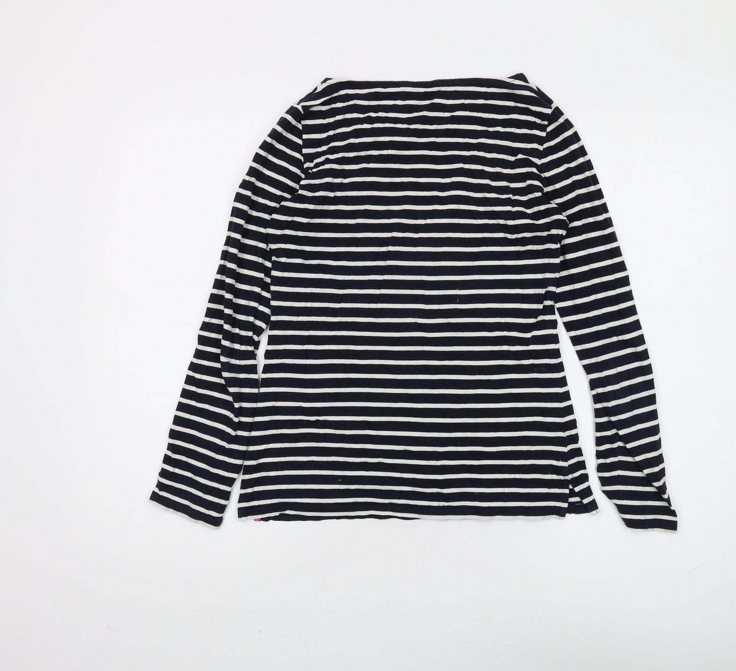 Boden Women’s Black Striped Cotton T-Shirt, Size 6
