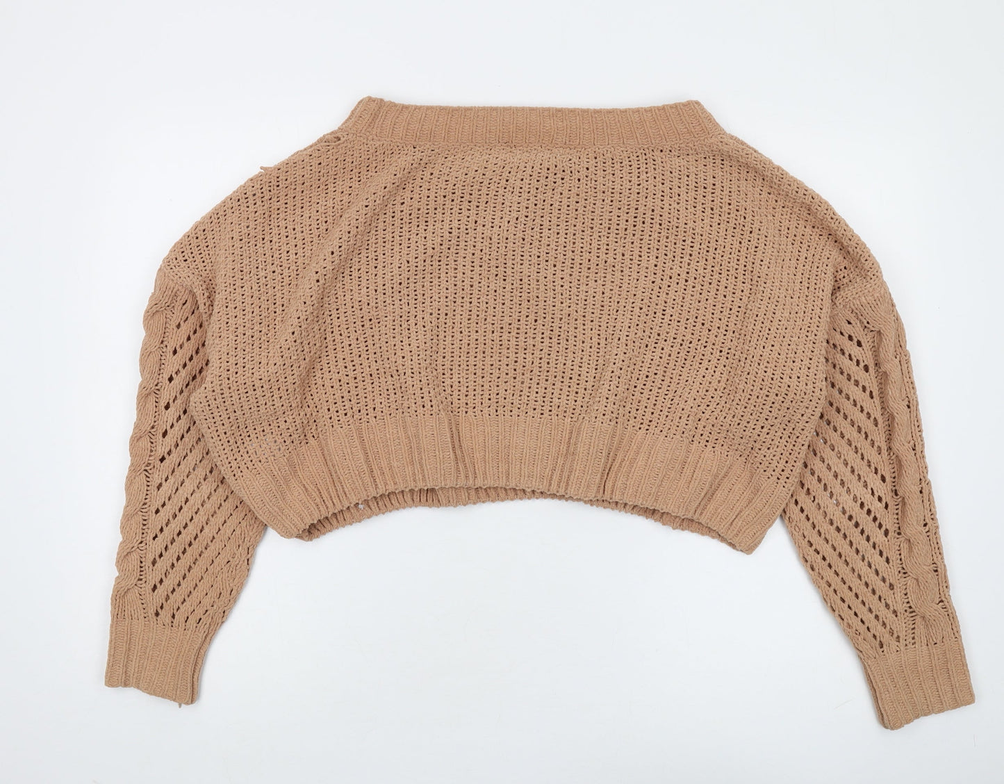 Urban Outfitters Women's Beige Cable-Knit Pullover, Size S