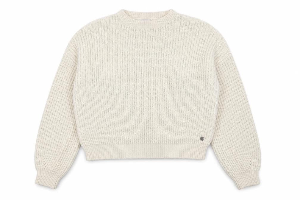 Pacific Republic Women's Ivory Chunky Knit Pullover Jumper
