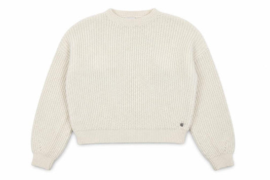 Pacific Republic Women's Ivory Chunky Knit Pullover Jumper