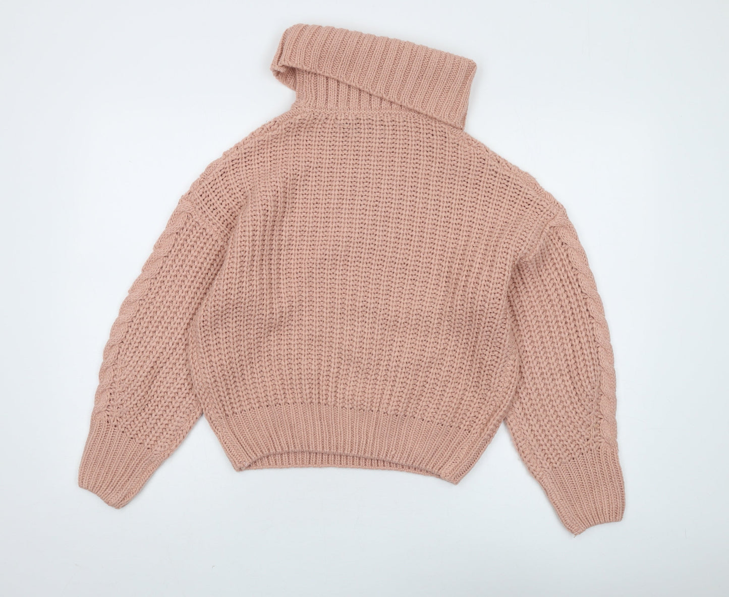 Brave Soul Women's Pink Roll Neck Jumper M