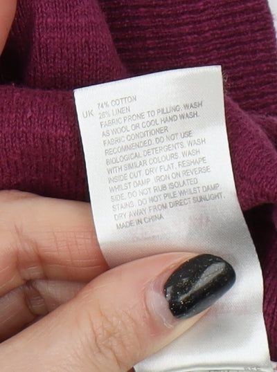 White Stuff Womens Purple Tunic Jumper Size 10