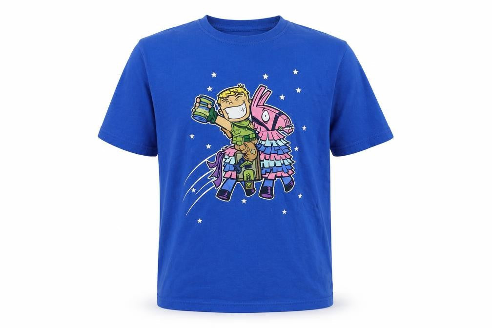Fortnite Boys Blue Medium Graphic Print T-Shirt