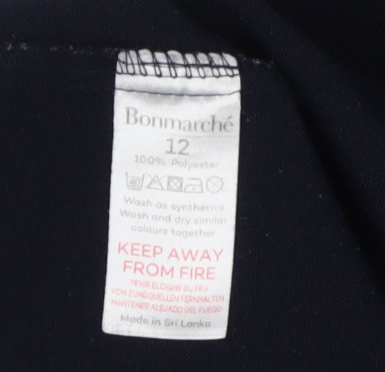 Bonmarché Women's Black Straight Trousers Size 12