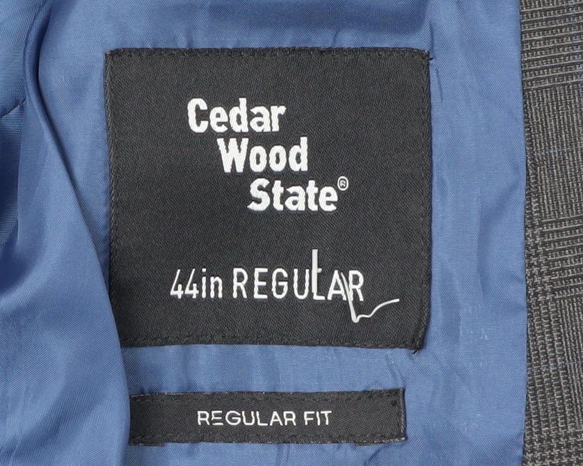 Cedar Wood State Men's Grey Check Blazer Size 44R