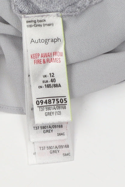 Marks & Spencer Grey Women's Cardigan Size 12 Regular
