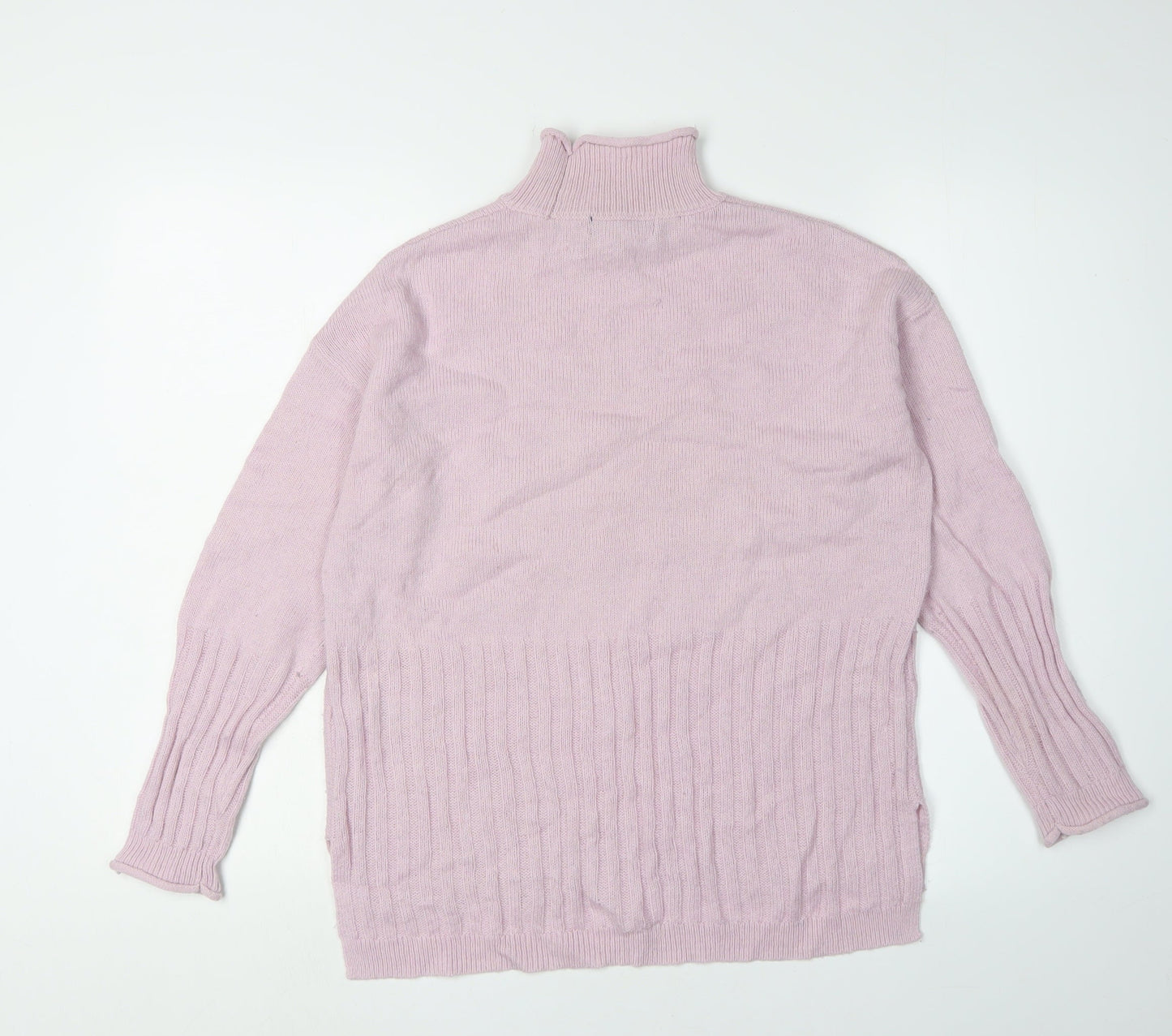 Marks and Spencer Women's Pink High Neck Jumper S