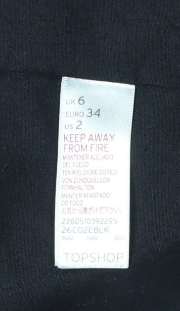 Topshop Women's Black Basic Jacket Size 6