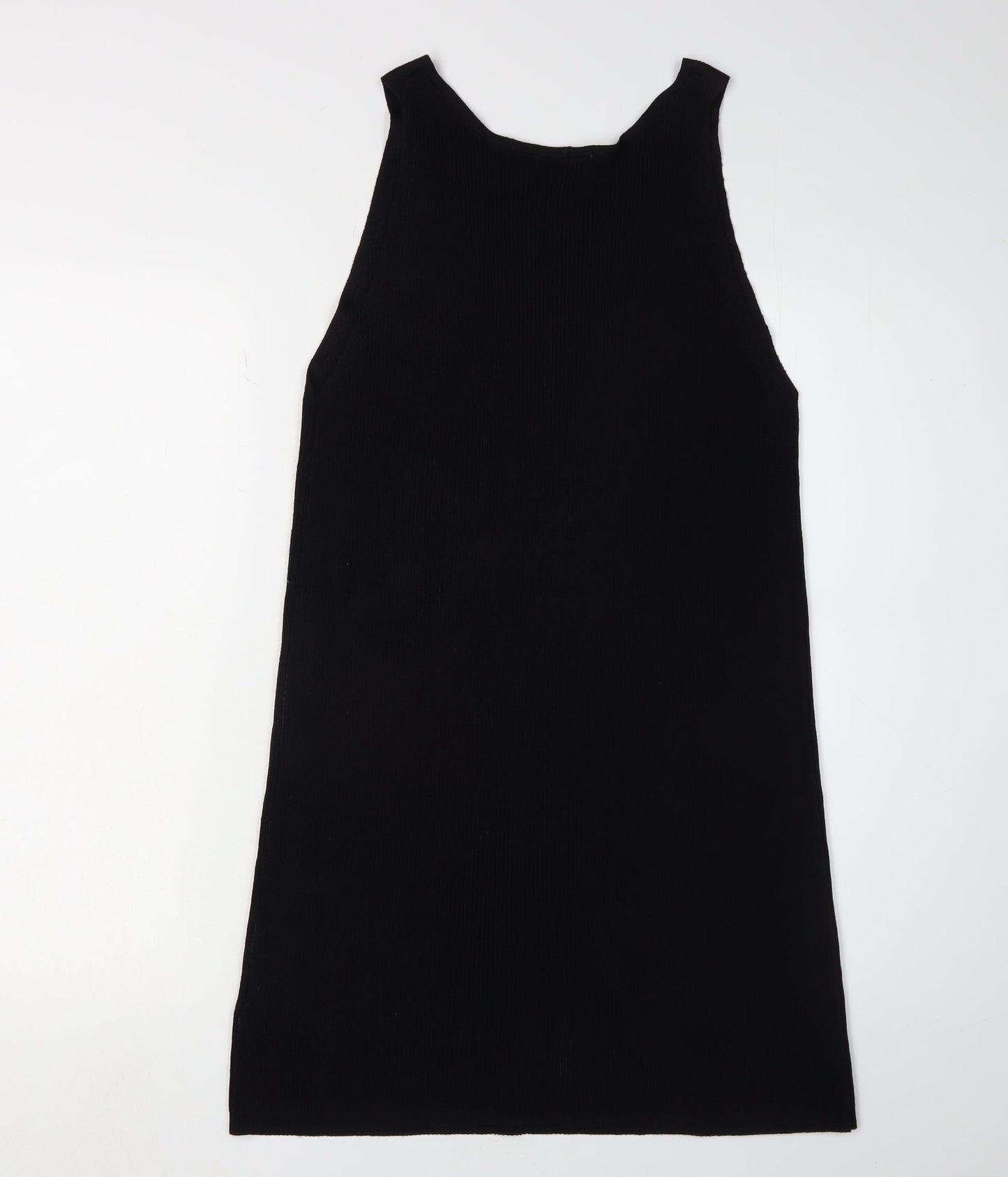 Artigiano Women's Black Midi Sleeveless Slip Dress Size 10