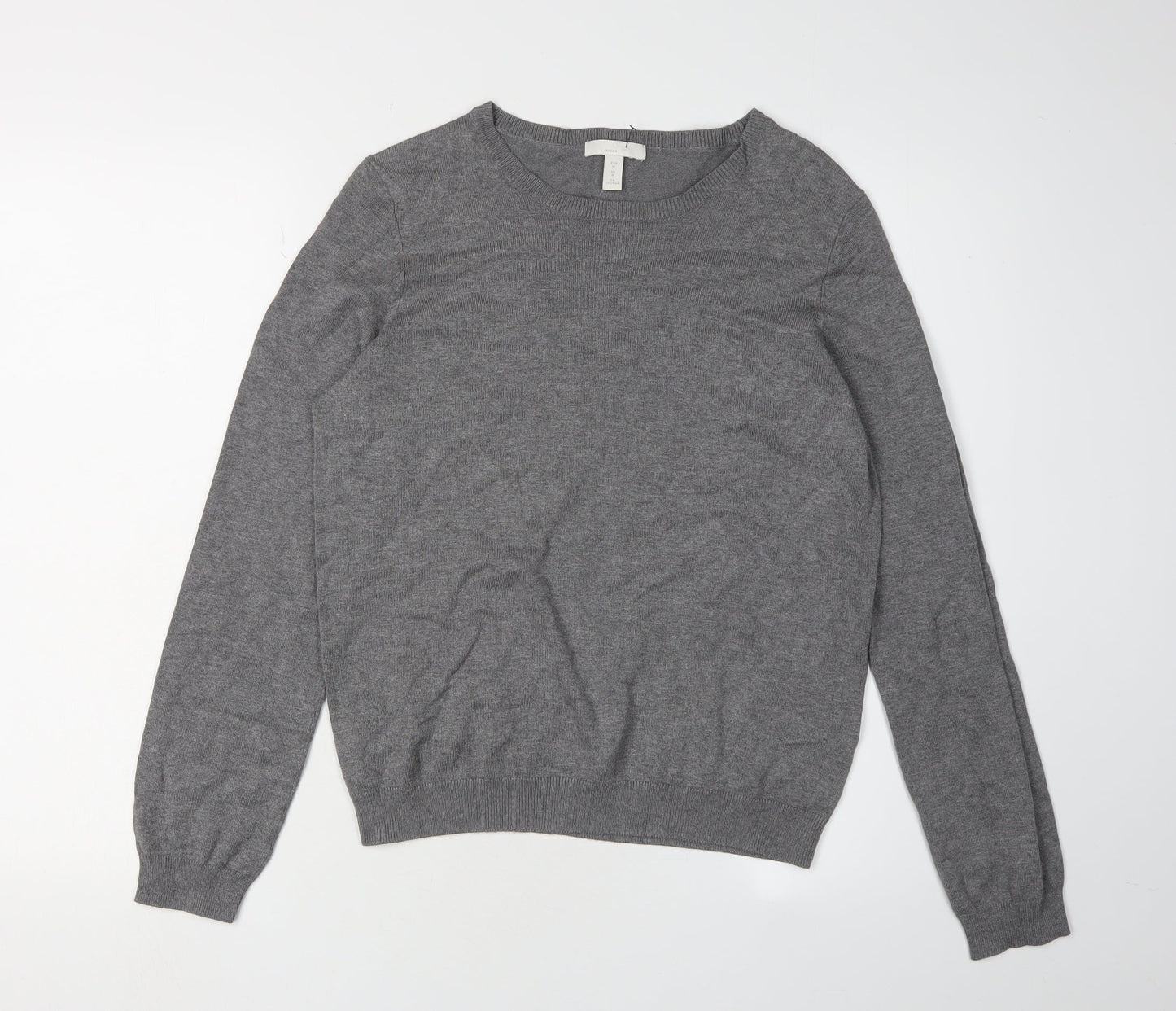 H&M Women's Grey Pullover Jumper, M, Crew Neck