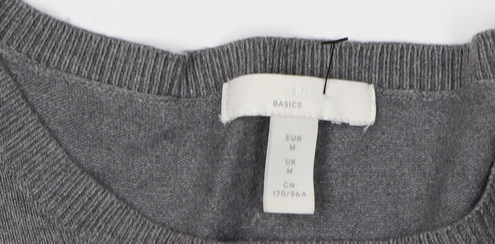 H&M Women's Grey Pullover Jumper, M, Crew Neck