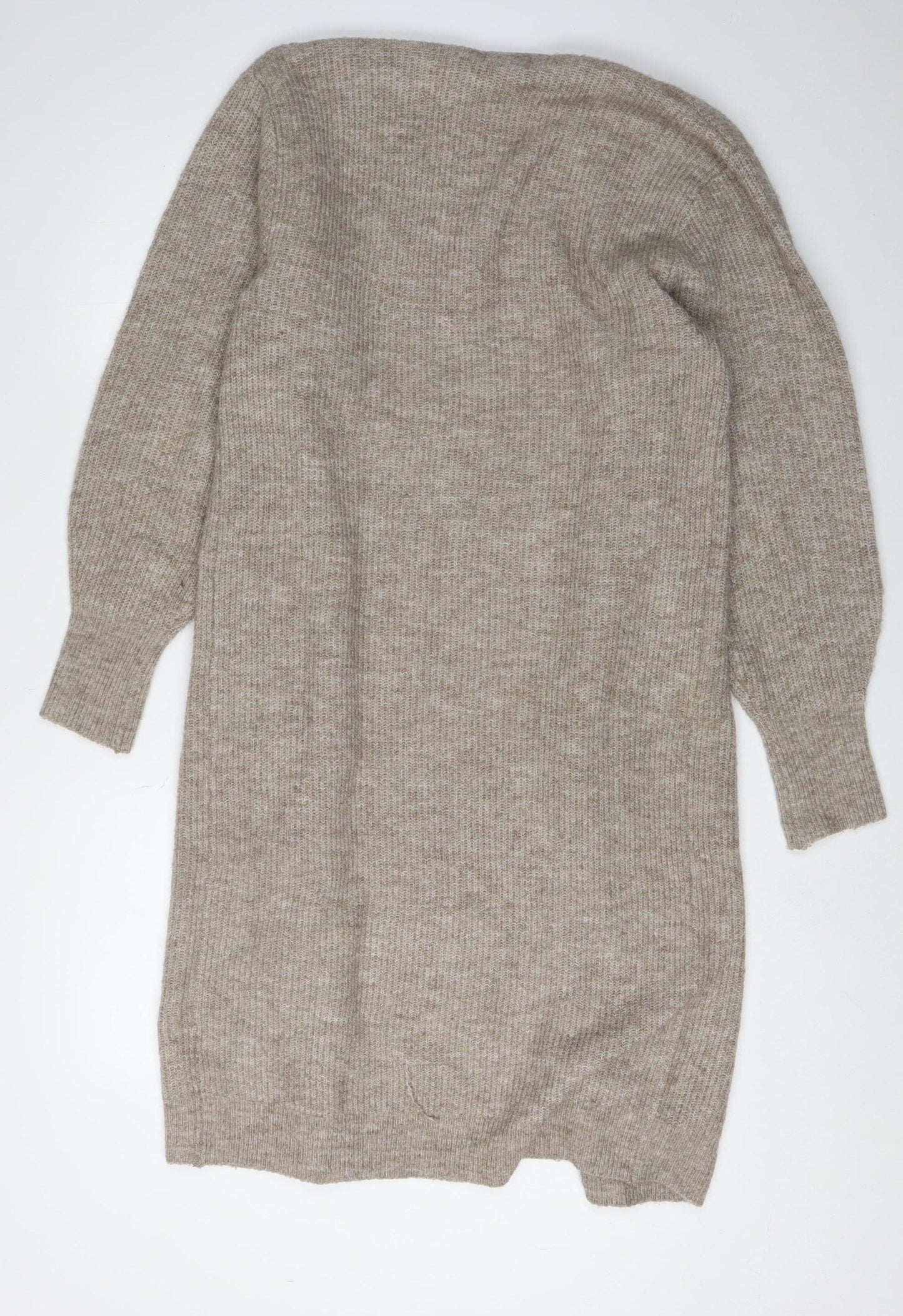 H&M Women's Beige Cardigan XS, Casual Knit Jumper