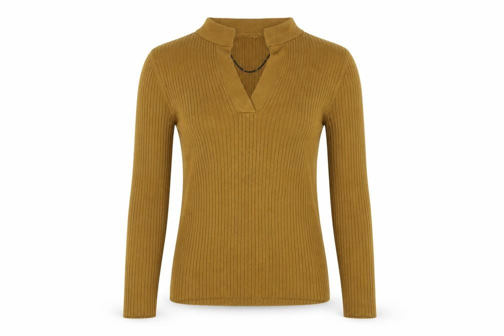 JDY Women's Brown V-Neck Pullover Jumper, M