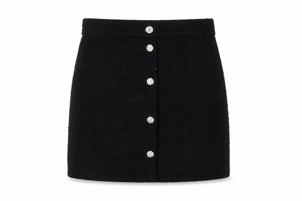 H&M Women's Black Buttoned Pencil Skirt Size 10