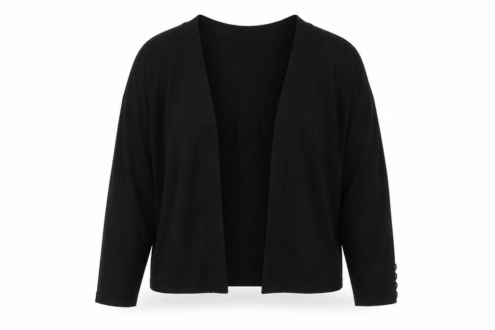 Wallis Women's Black Cardigan M Viscose Knit Long Sleeve