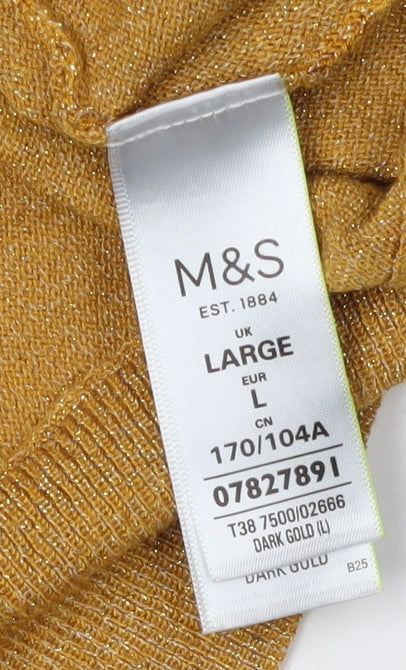 Marks and Spencer Women's Gold Pullover Jumper, L