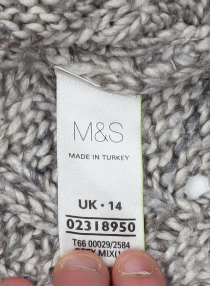 Marks and Spencer Women's Grey Pullover Jumper Size 14