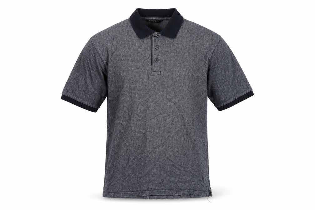 Marks & Spencer Men's Grey Polo, Medium, Short Sleeve