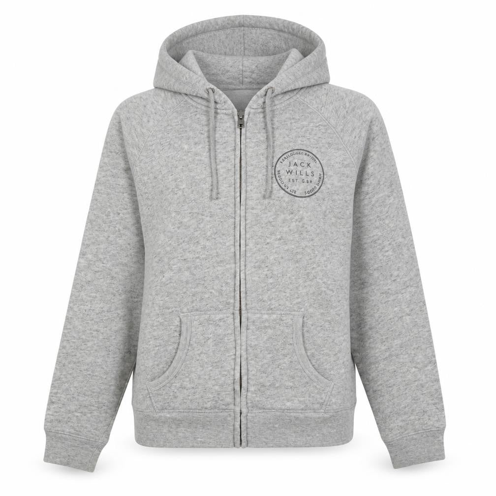 Jack Wills Women's Grey Full Zip Hoodie Size 12