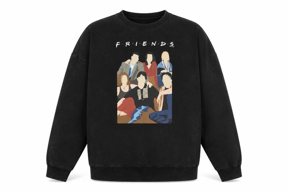 Friends Unisex Adults Black Pullover Sweatshirt L