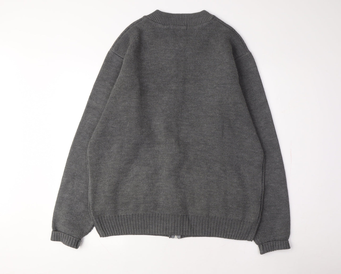 Premier Man Grey Full Zip XL Knit Jumper for Men