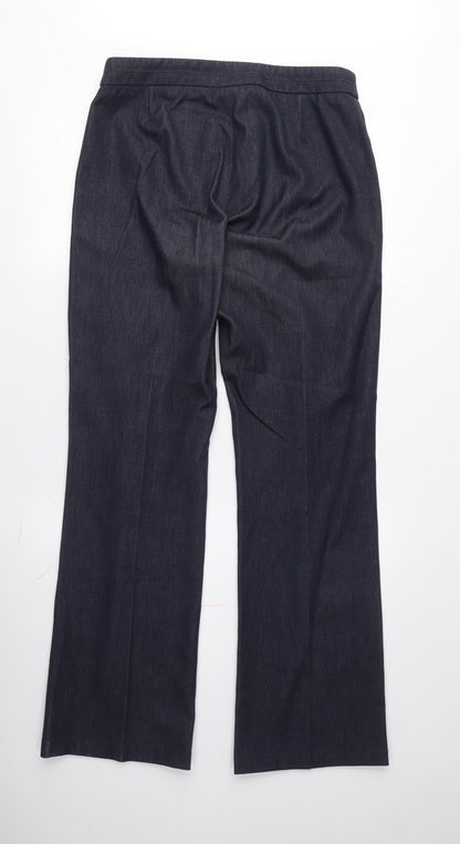 Additional front view of Principles Women's Blue Trousers, size 12, Regular Fit