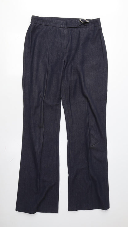Back view of Principles Women's Blue Trousers, size 12, Regular Fit