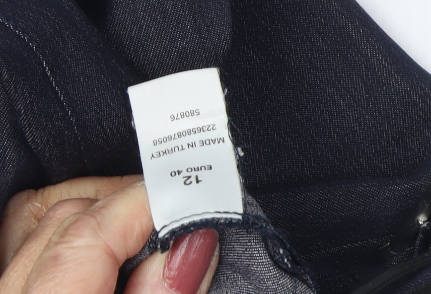 Principles Women's Blue Trousers Size 12 Regular Fit