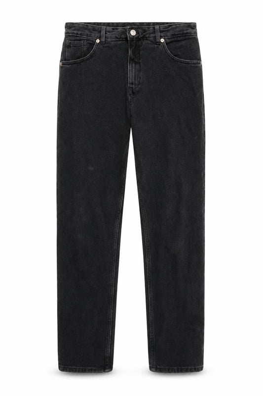 Black Men's Regular Fit Straight Jeans Size 33