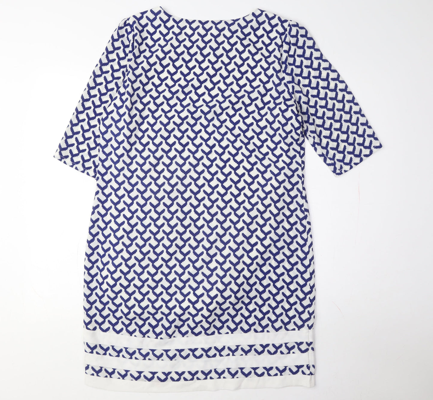 H&amp;M Women's Blue White Shift Dress S
