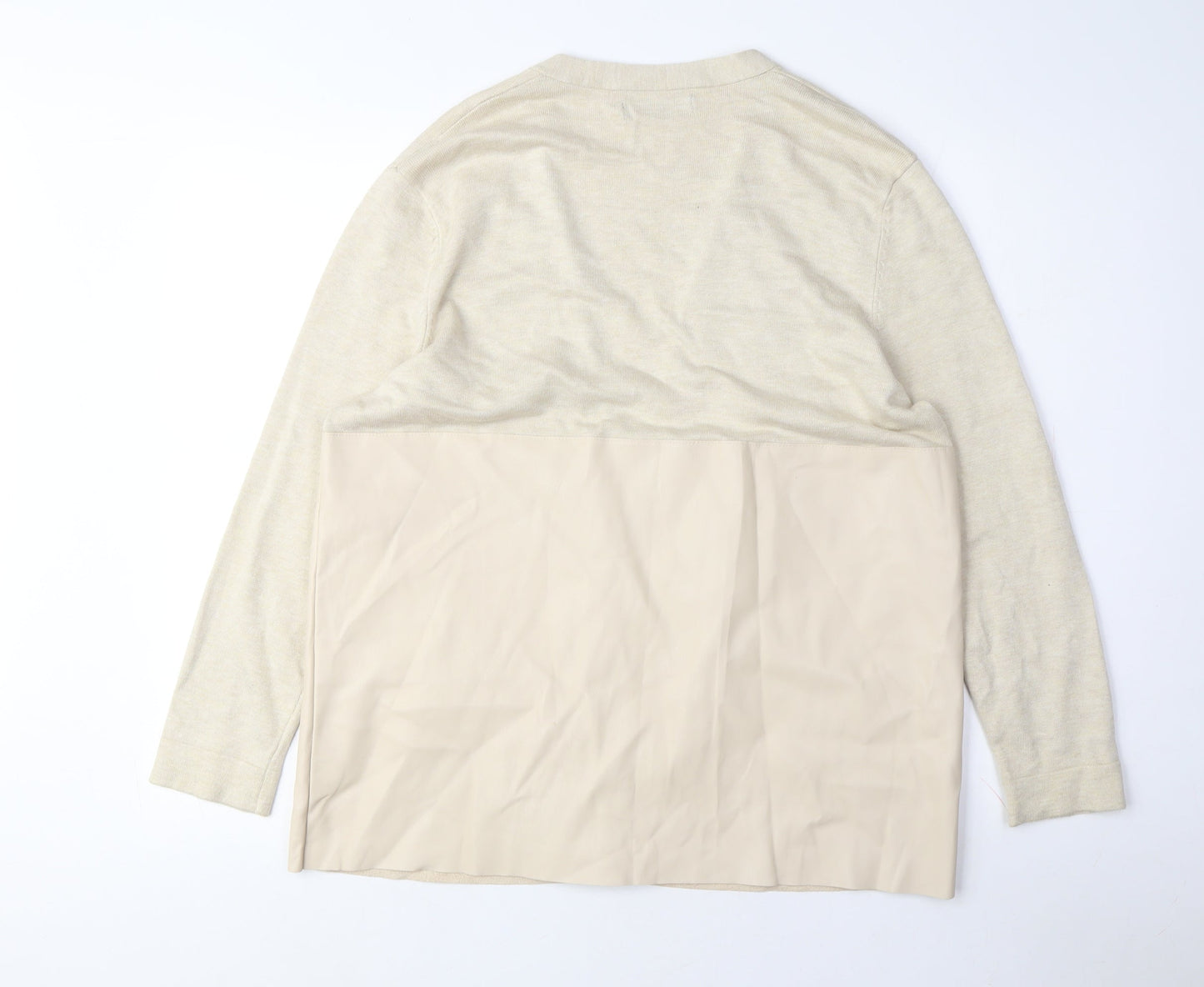 Zara Women’s Beige Cardigan S V-Neck Long Sleeve