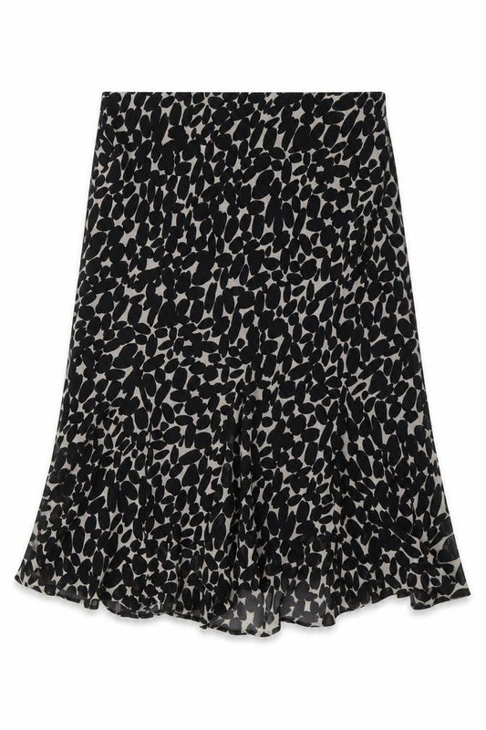 Marks & Spencer Women's Black Animal Print A-Line Skirt