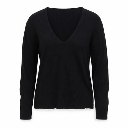 Marks & Spencer Women's Black V-Neck Blouse, Size L