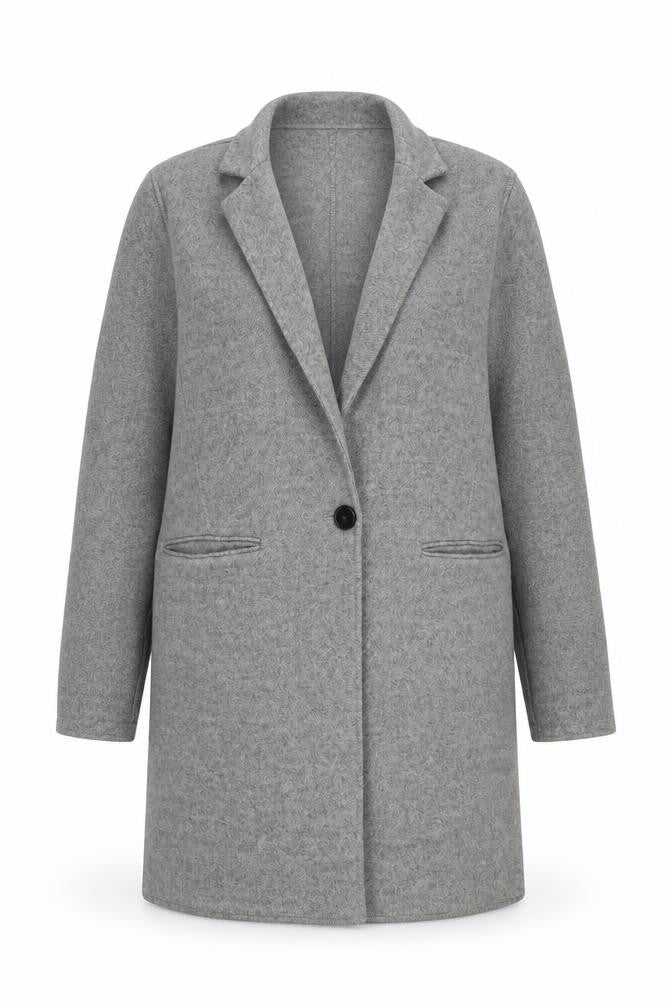 Zara Women's Grey Wool Blend Blazer, Size 16