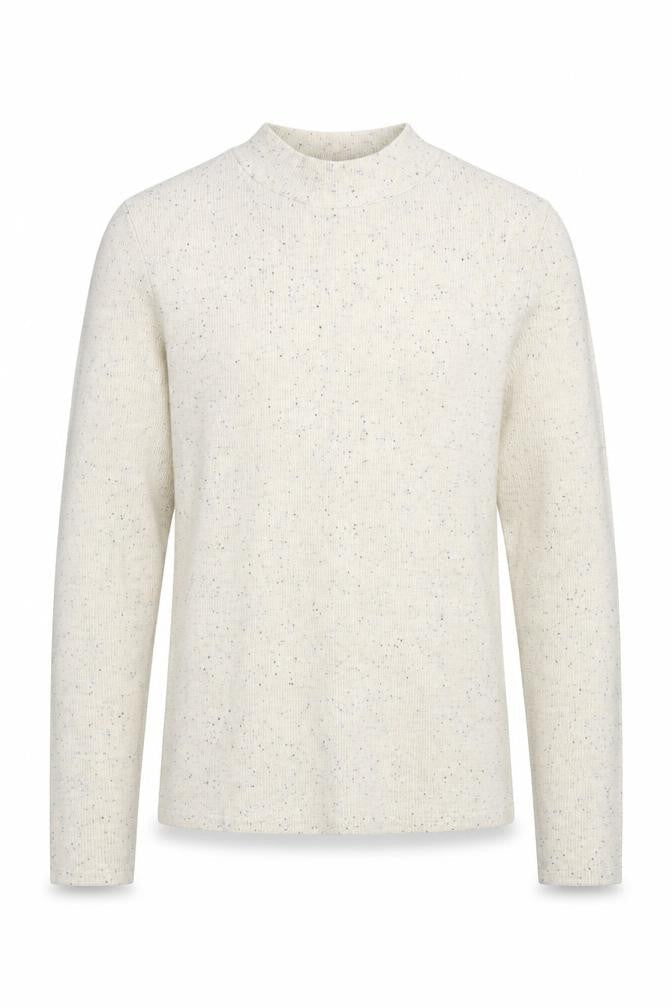 Monki Beige Long Sleeve Mock Neck T-Shirt S