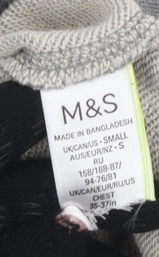 Marks and Spencer Grey Men's Sweatshirt, S, Graphic Print