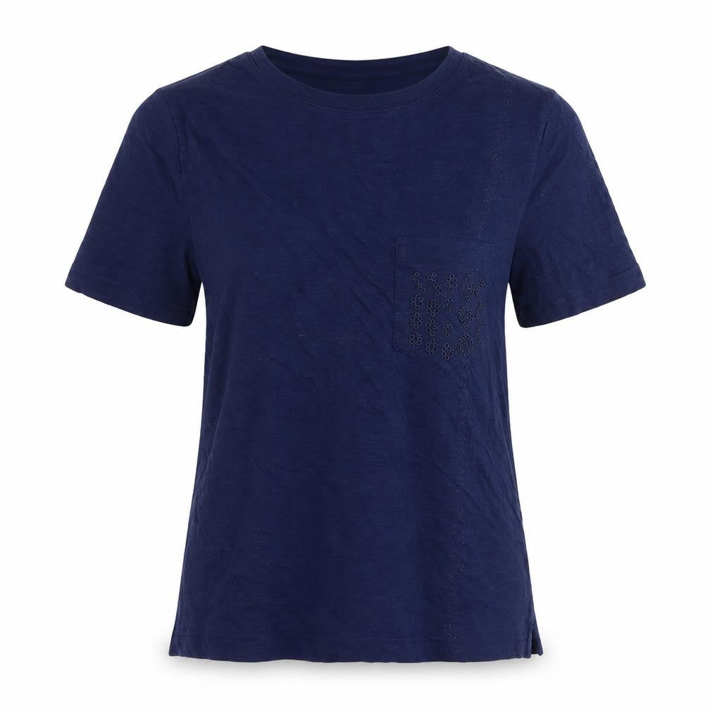 Marks & Spencer Women's Blue Cotton T-Shirt S