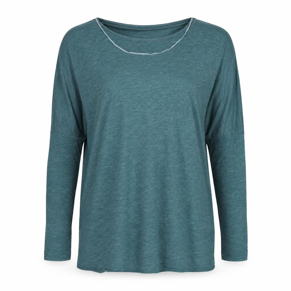 Zara Women's Green Long Sleeve Basic T-Shirt, M