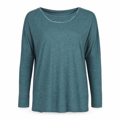 Zara Women's Green Long Sleeve Basic T-Shirt, M