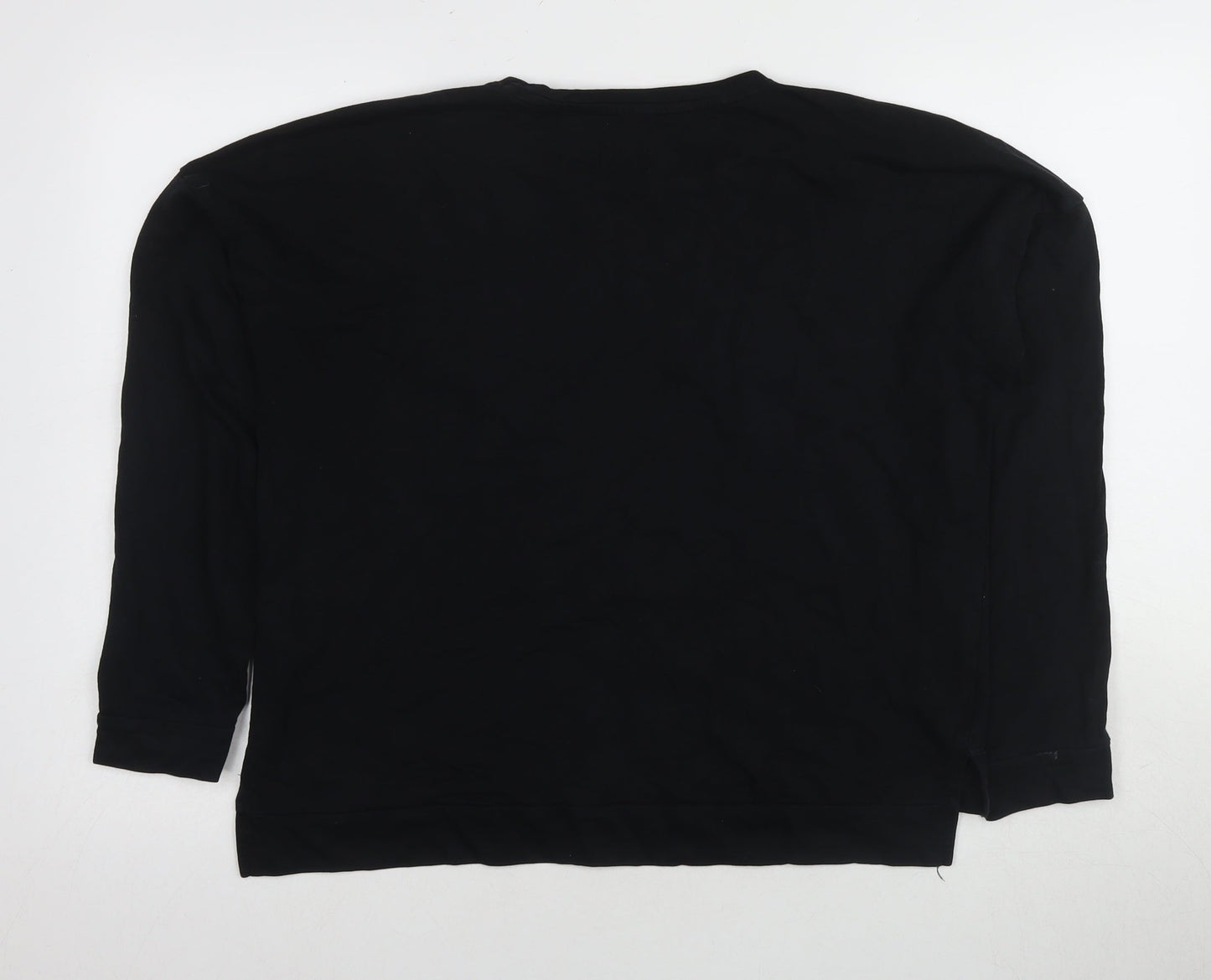 ONLY Women's Black Graphic Long Sleeve T-Shirt - L
