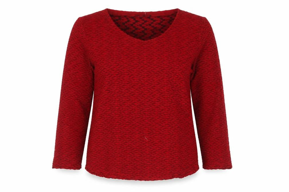 Marks & Spencer Red Long Sleeve Jersey T-Shirt UK 8